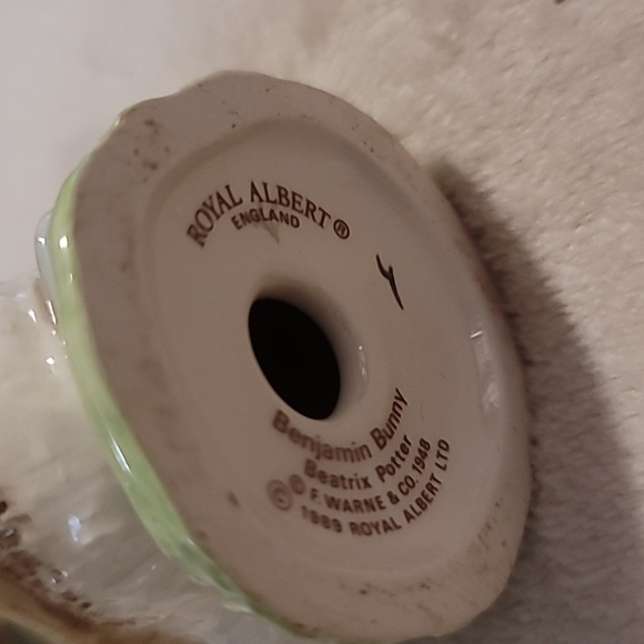 ROYAL ALBERT Benjamin Bunny Charming Rabbit Figurine England 1989 Easter Spring - Picture 6 of 12